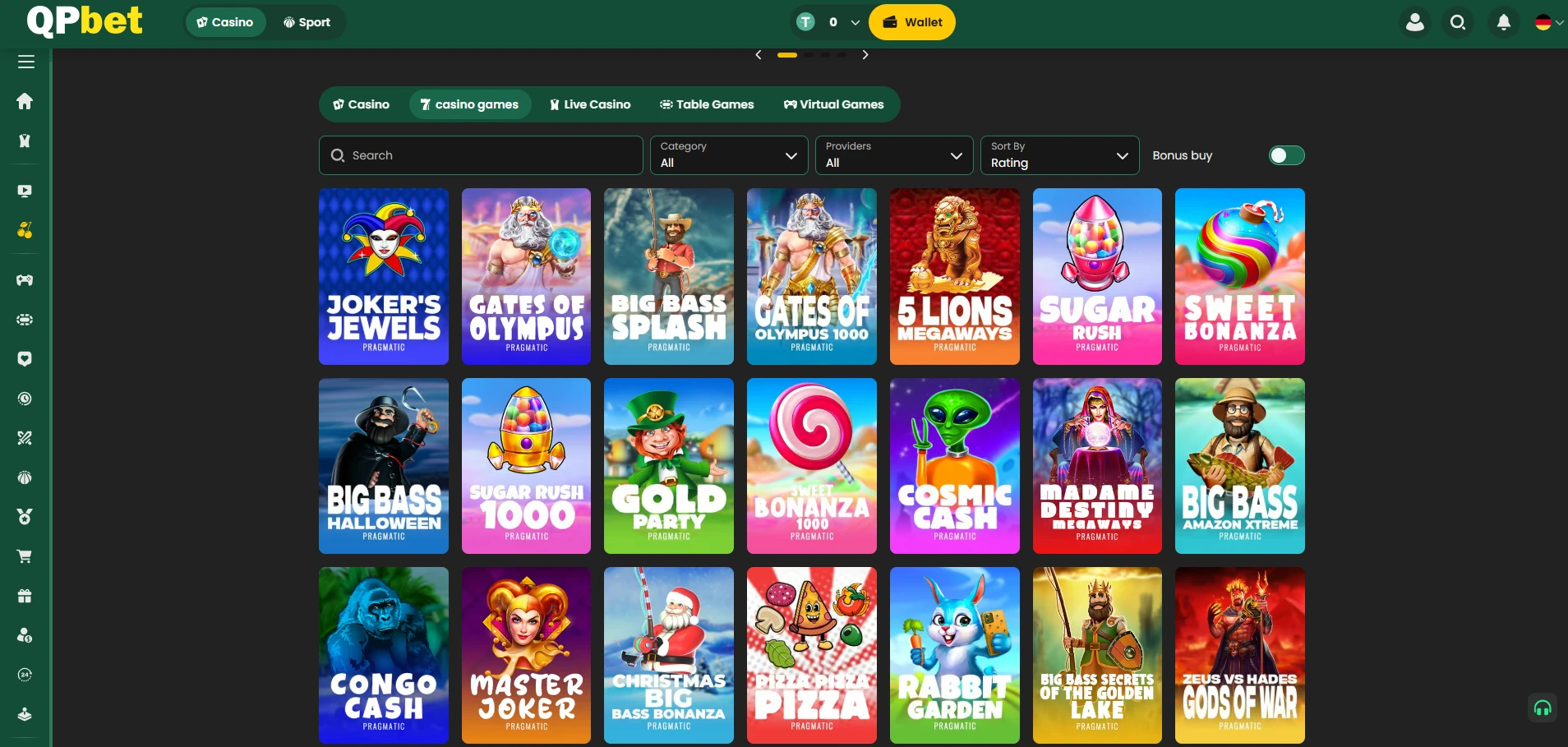 Tischspiele im Qpbet Online Casino